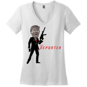 The Deporter Funny Donald Trump Women's V-Neck T-Shirt