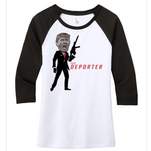 The Deporter Funny Donald Trump Women's Tri-Blend 3/4-Sleeve Raglan Shirt