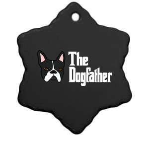 The Dog Father Boston Terrier Ceramic Star Ornament