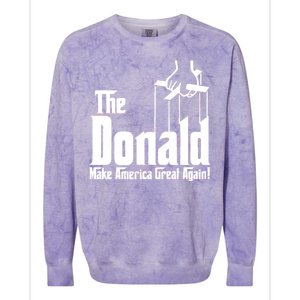 The Donald Make America Great Again! President Trump Spoof Colorblast Crewneck Sweatshirt