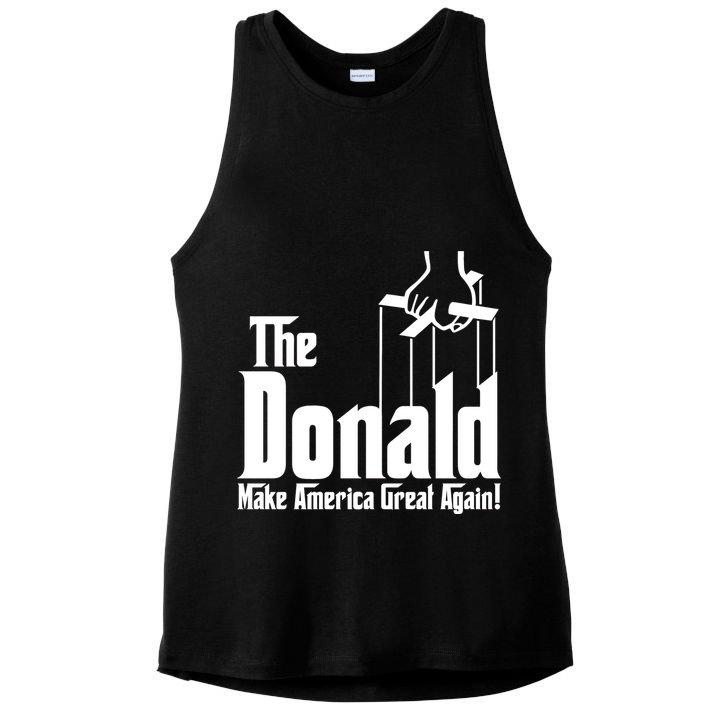 The Donald Make America Great Again! President Trump Spoof Ladies PosiCharge Tri-Blend Wicking Tank
