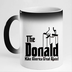 The Donald Make America Great Again! President Trump Spoof 11oz Black Color Changing Mug