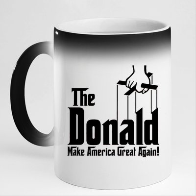 The Donald Make America Great Again! President Trump Spoof 11oz Black Color Changing Mug