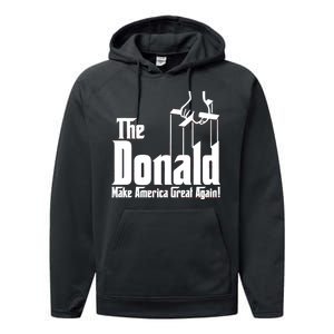 The Donald Make America Great Again! President Trump Spoof Performance Fleece Hoodie