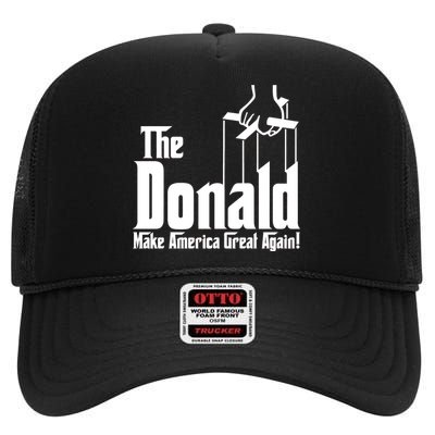 The Donald Make America Great Again! President Trump Spoof High Crown Mesh Back Trucker Hat