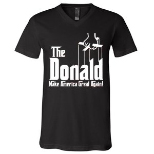 The Donald Make America Great Again! President Trump Spoof V-Neck T-Shirt