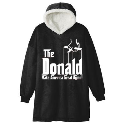 The Donald Make America Great Again! President Trump Spoof Hooded Wearable Blanket