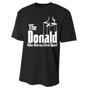 The Donald Make America Great Again! President Trump Spoof Performance Sprint T-Shirt