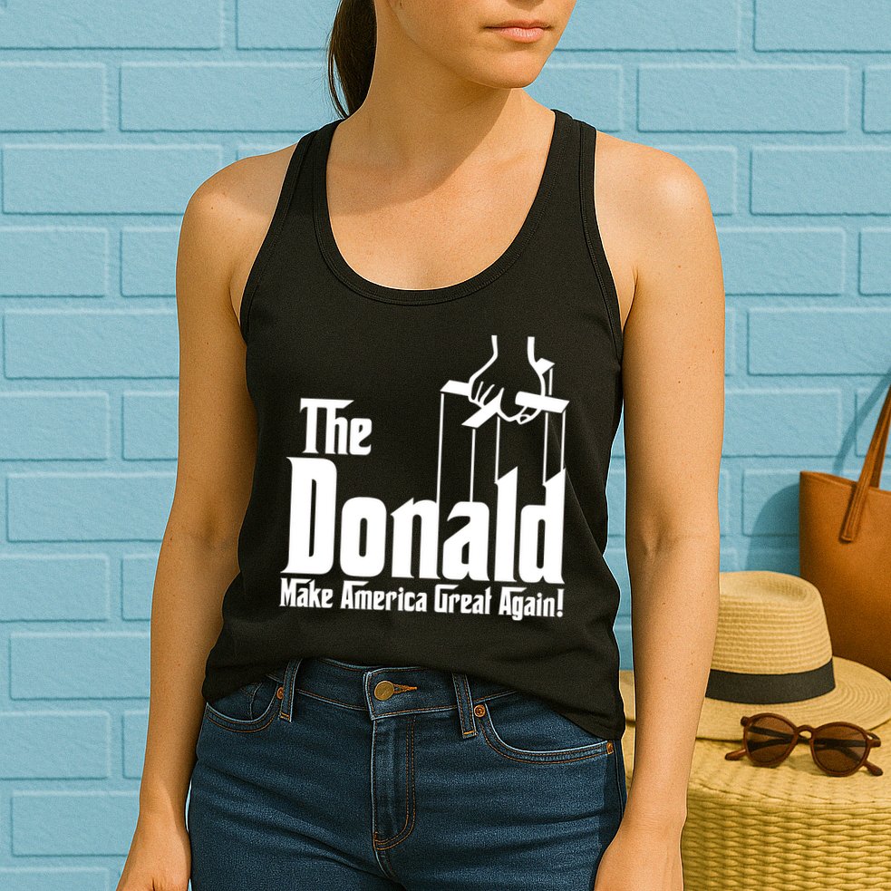 The Donald Make America Great Again! President Trump Spoof Womens Tank Top