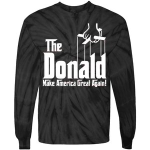 The Donald Make America Great Again! President Trump Spoof Tie-Dye Long Sleeve Shirt