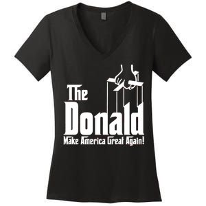 The Donald Make America Great Again! President Trump Spoof Women's V-Neck T-Shirt