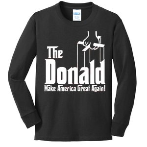 The Donald Make America Great Again! President Trump Spoof Kids Long Sleeve Shirt