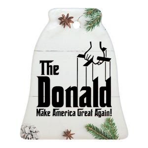 The Donald Make America Great Again! President Trump Spoof Ceramic Bell Ornament