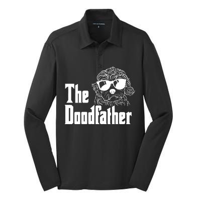 The Doodfather Doodle Dad Silk Touch Performance Long Sleeve Polo