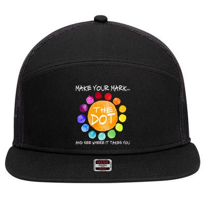The Dot - Make Your Mark  7 Panel Mesh Trucker Snapback Hat
