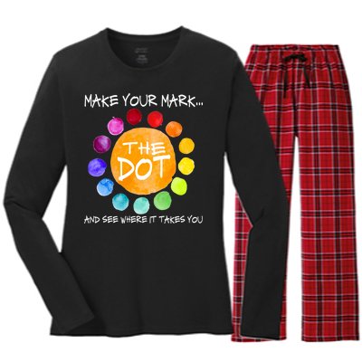 The Dot - Make Your Mark  Women's Long Sleeve Flannel Pajama Set 