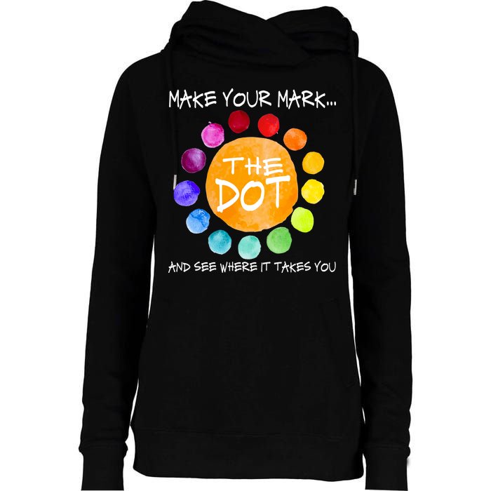 The Dot - Make Your Mark  Womens Funnel Neck Pullover Hood