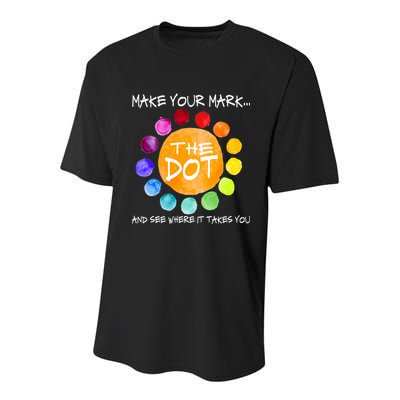 The Dot - Make Your Mark  Youth Performance Sprint T-Shirt