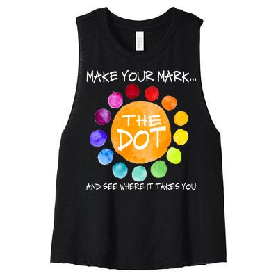 The Dot - Make Your Mark  Women's Racerback Cropped Tank