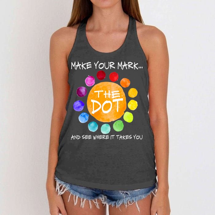 The Dot - Make Your Mark  Women's Knotted Racerback Tank