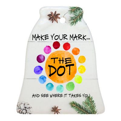 The Dot - Make Your Mark  Ceramic Bell Ornament