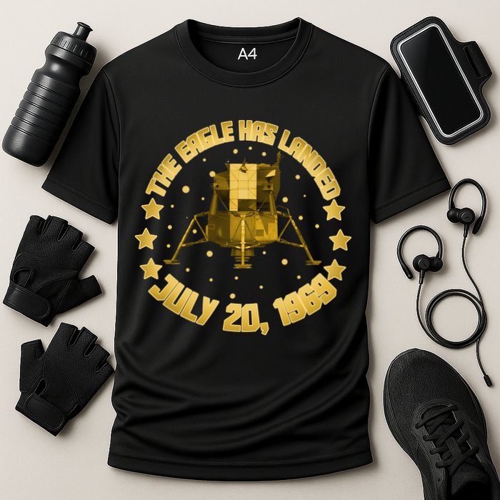 The Eagle Has Landed July 20 1969 Cooling Performance Crew T-Shirt