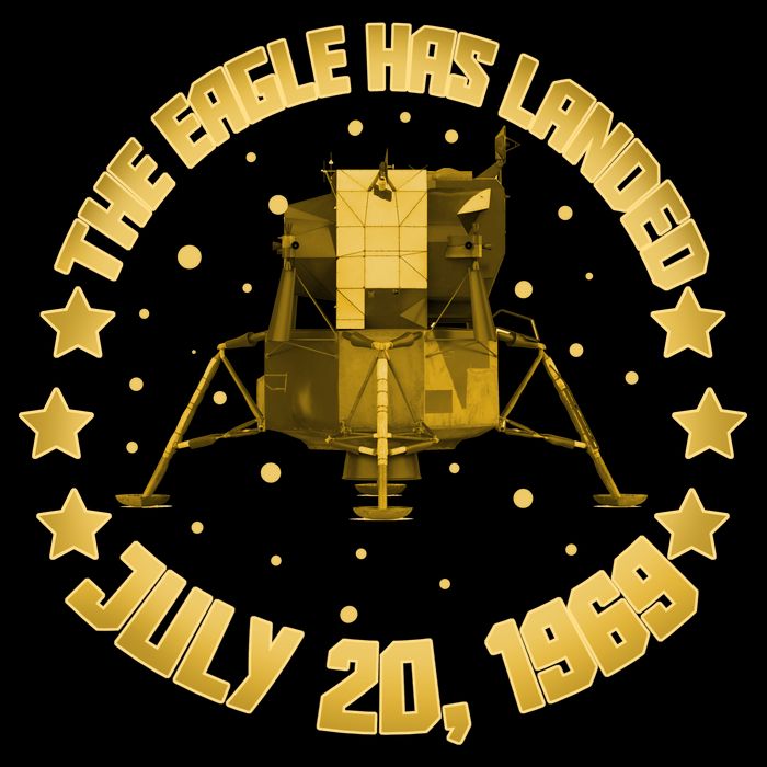 The Eagle Has Landed July 20 1969 Cooling Performance Crew T-Shirt
