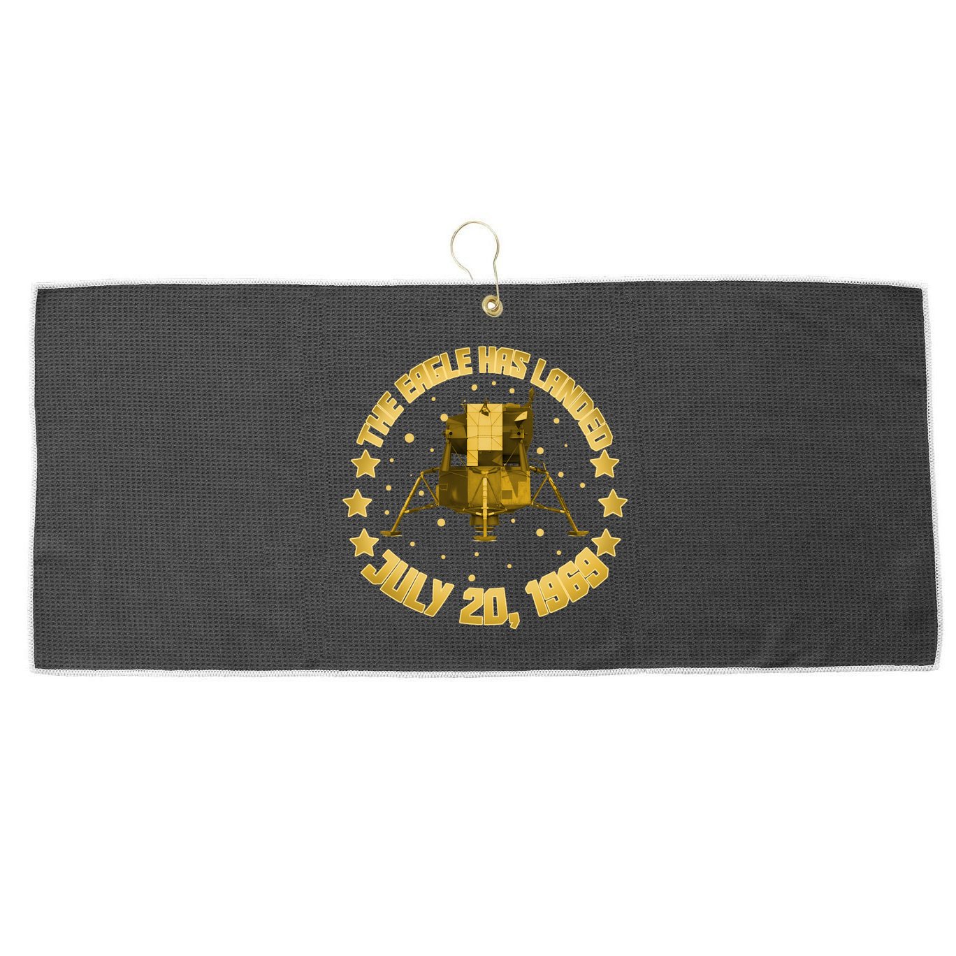 The Eagle Has Landed July 20 1969 Large Microfiber Waffle Golf Towel