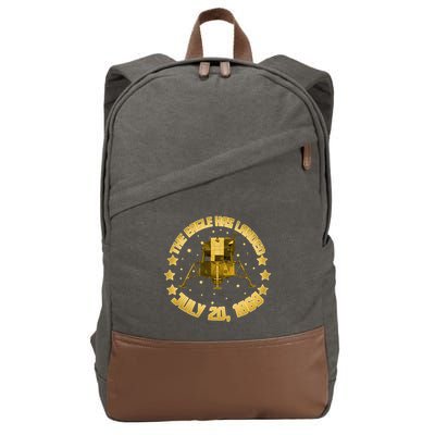 The Eagle Has Landed July 20 1969 Cotton Canvas Backpack