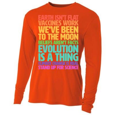 The Earth Isn't Flat Stand Up For Science Cooling Performance Long Sleeve Crew