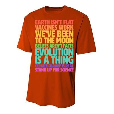 The Earth Isn't Flat Stand Up For Science Performance Sprint T-Shirt