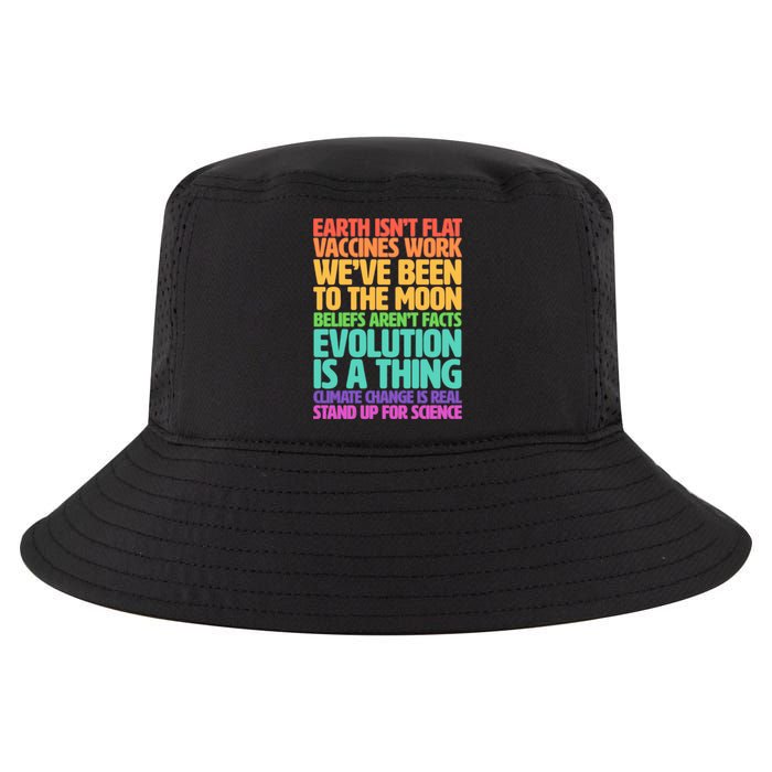 The Earth Isn't Flat Stand Up For Science Cool Comfort Performance Bucket Hat