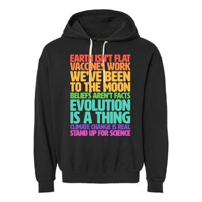 The Earth Isn't Flat Stand Up For Science Garment-Dyed Fleece Hoodie