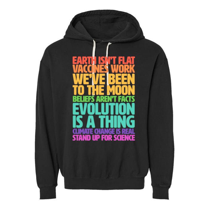 The Earth Isn't Flat Stand Up For Science Garment-Dyed Fleece Hoodie