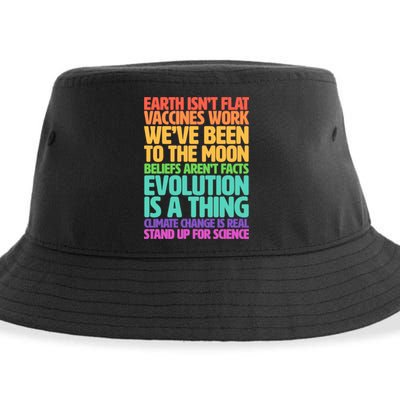 The Earth Isn't Flat Stand Up For Science Sustainable Bucket Hat