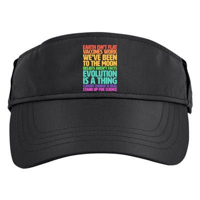 The Earth Isn't Flat Stand Up For Science Adult Drive Performance Visor