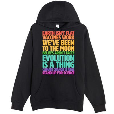 The Earth Isn't Flat Stand Up For Science Premium Pullover Hoodie