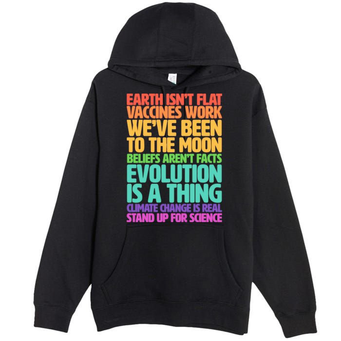 The Earth Isn't Flat Stand Up For Science Premium Pullover Hoodie