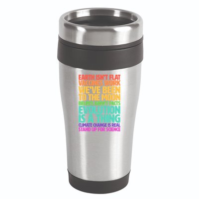 The Earth Isn't Flat Stand Up For Science 16oz Travel Tumbler