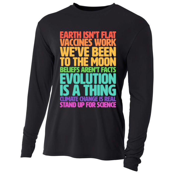 The Earth Isn't Flat Stand Up For Science Cooling Performance Long Sleeve Crew