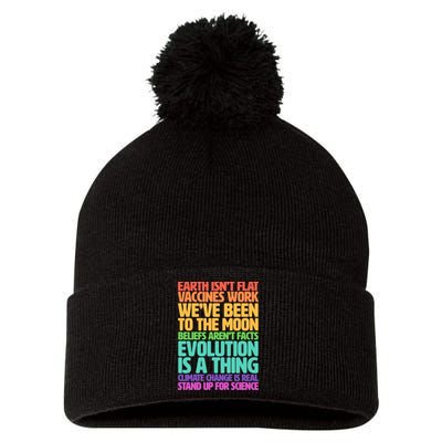 The Earth Isn't Flat Stand Up For Science Pom Pom 12in Knit Beanie