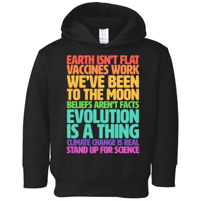 The Earth Isn't Flat Stand Up For Science Toddler Hoodie