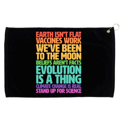 The Earth Isn't Flat Stand Up For Science Grommeted Golf Towel