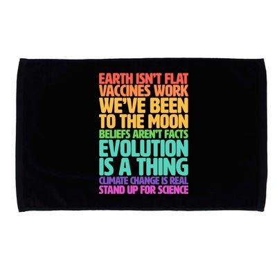 The Earth Isn't Flat Stand Up For Science Microfiber Hand Towel