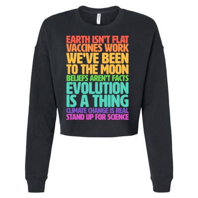 The Earth Isn't Flat Stand Up For Science Cropped Pullover Crew