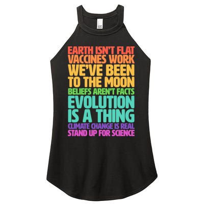 The Earth Isn't Flat Stand Up For Science Women's Perfect Tri Rocker Tank