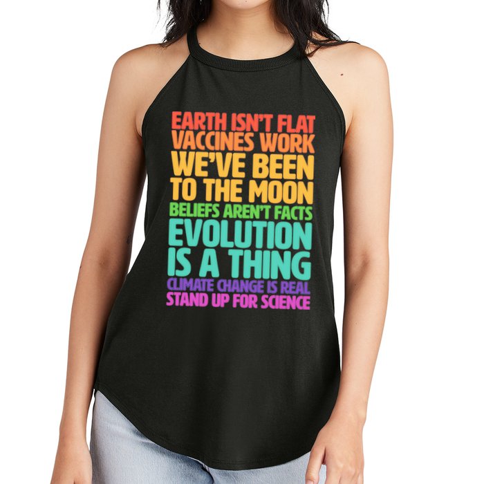 The Earth Isn't Flat Stand Up For Science Women's Perfect Tri Rocker Tank