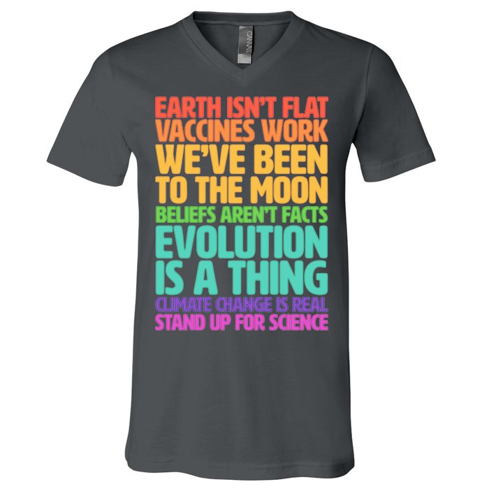 The Earth Isn't Flat Stand Up For Science V-Neck T-Shirt