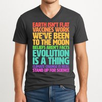 The Earth Isn't Flat Stand Up For Science V-Neck T-Shirt