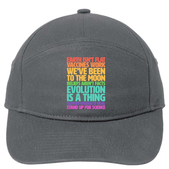 The Earth Isn't Flat Stand Up For Science 7-Panel Snapback Hat